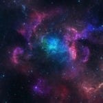 Blue and pink nebula